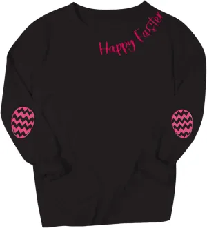 Hoodies For Women For Women Easter Eggs Graphic Loose Fit Crew Neck Sweat Shirts Festival Long Sleeve Tops with Pocket