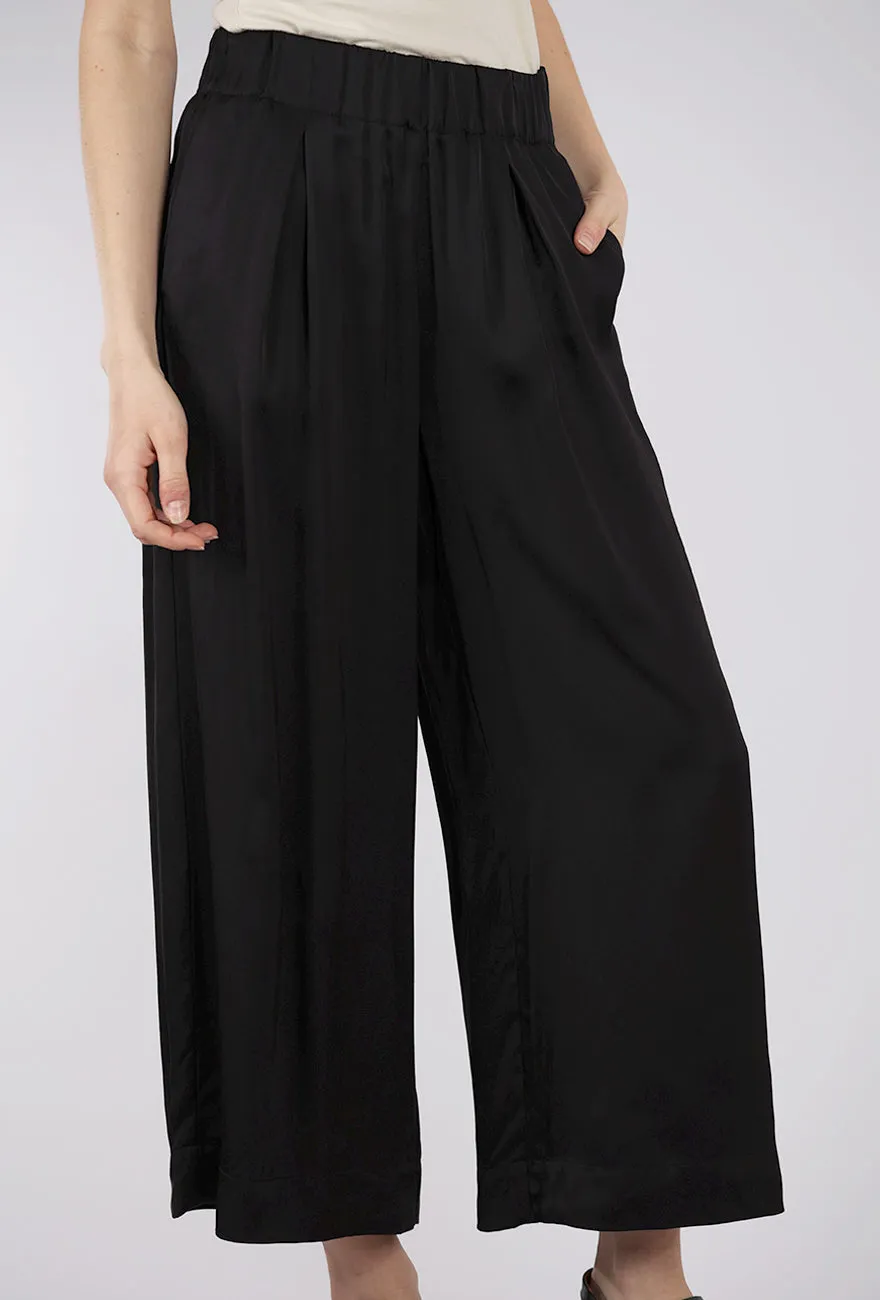 Isla Night Wide-Leg Pant, Black