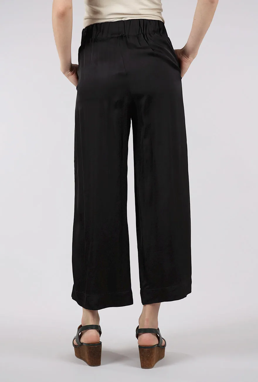 Isla Night Wide-Leg Pant, Black