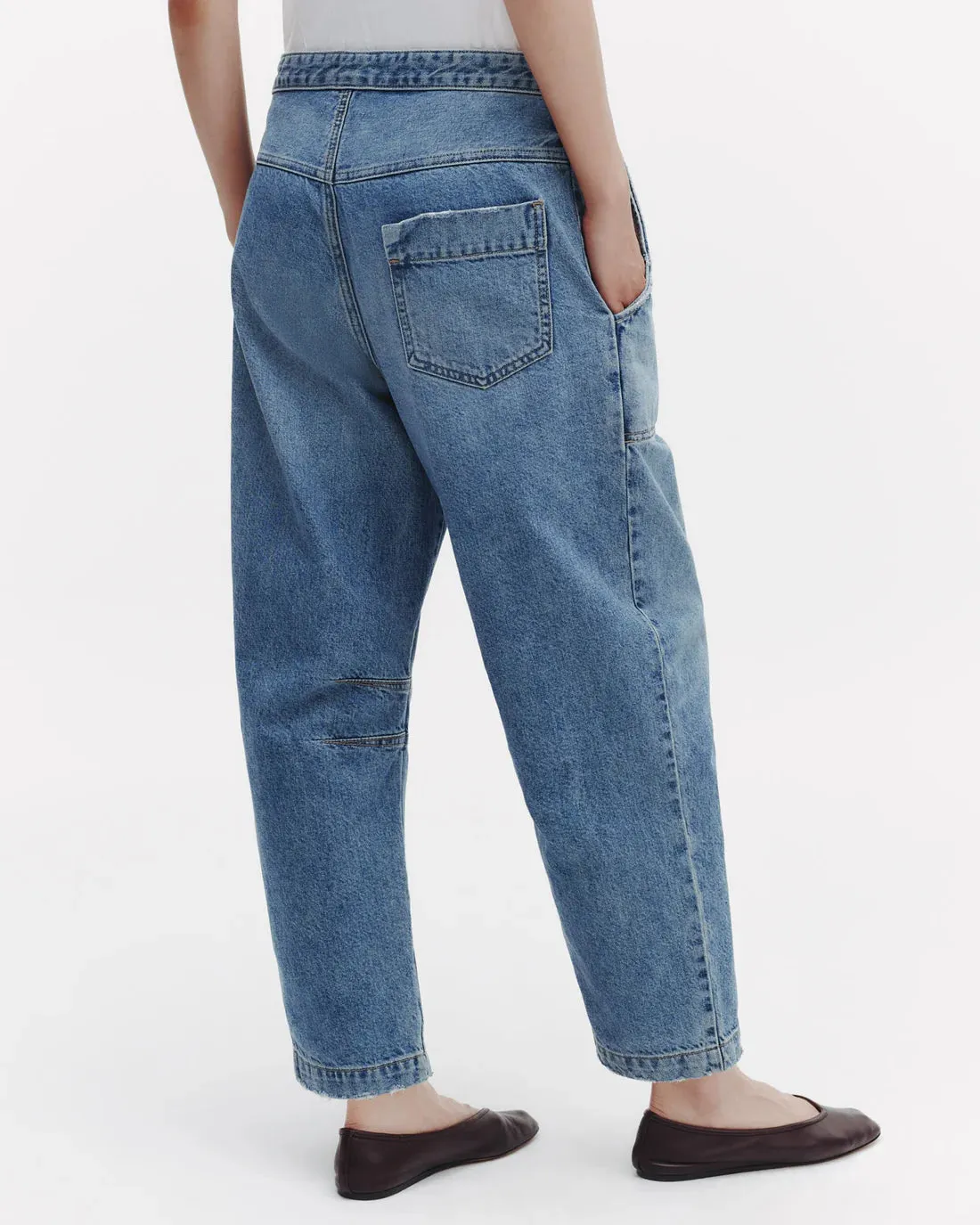 Jetties Beach Pant in Vintage Denim
