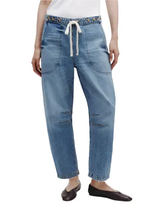 Jetties Beach Pant in Vintage Denim