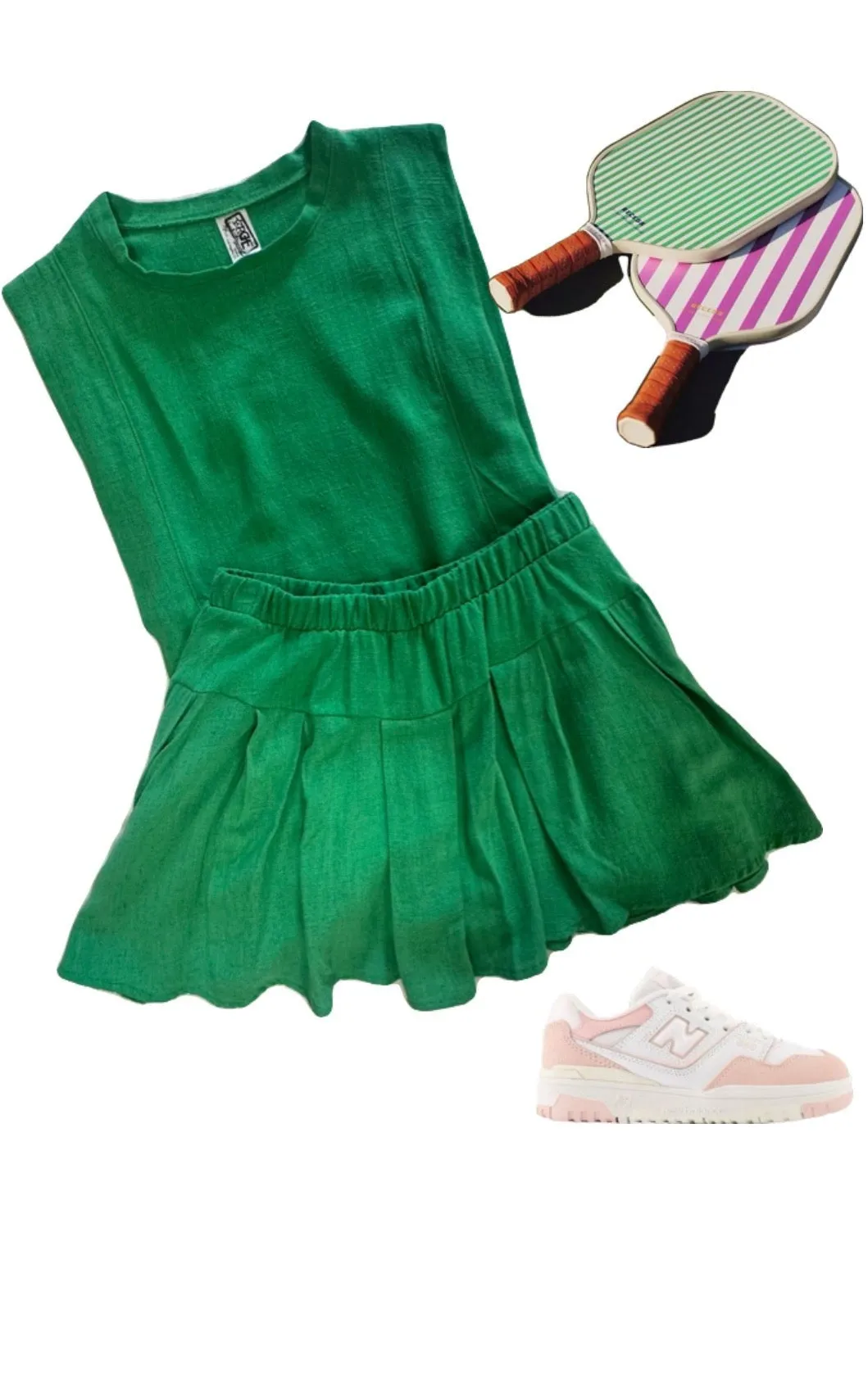 Kelly Green Linen Tank..