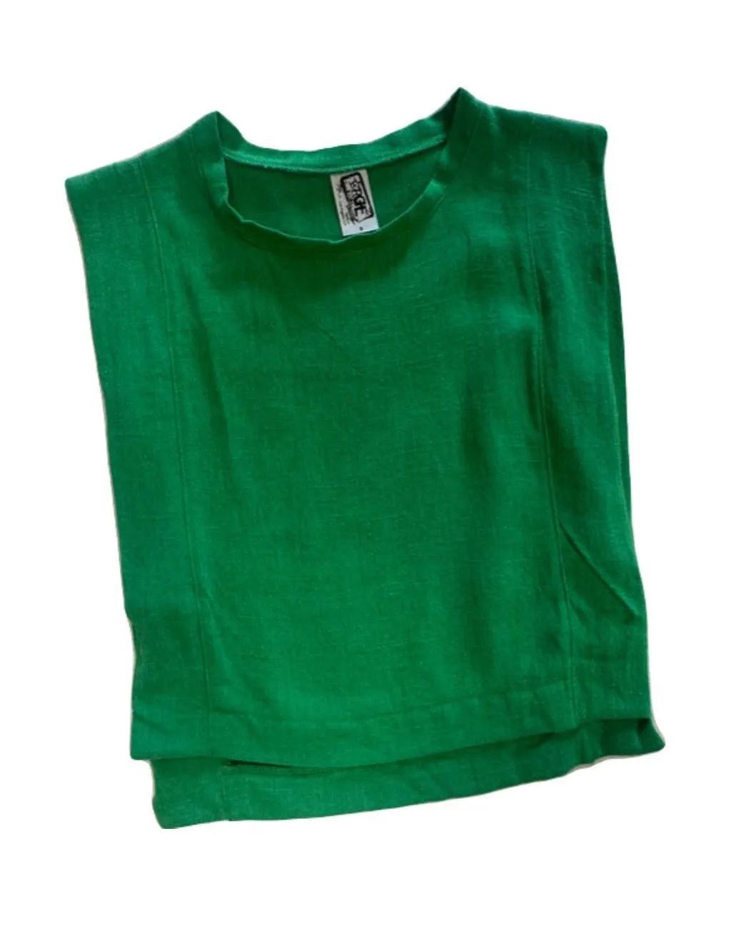 Kelly Green Linen Tank..