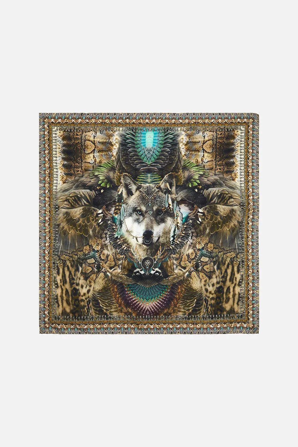 LARGE SQUARE SCARF CALL OF THE FALCON