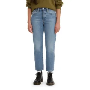 Levi Women's 501 Crop Jeans - Oxnard Athens Pushed (Blue) (Mid Wash)