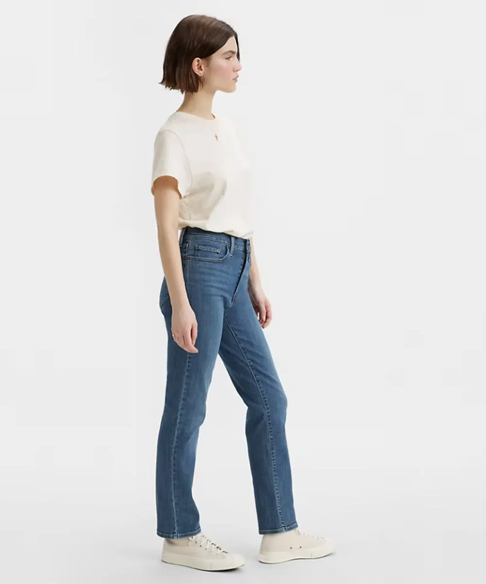 Levi's Women's 724 High Rise Slim Straight Jeans - Way Way Back Stonewash