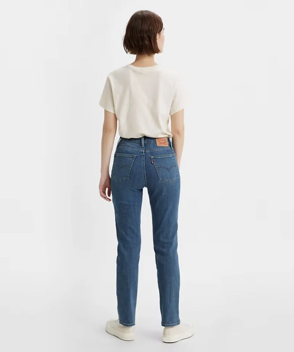 Levi's Women's 724 High Rise Slim Straight Jeans - Way Way Back Stonewash