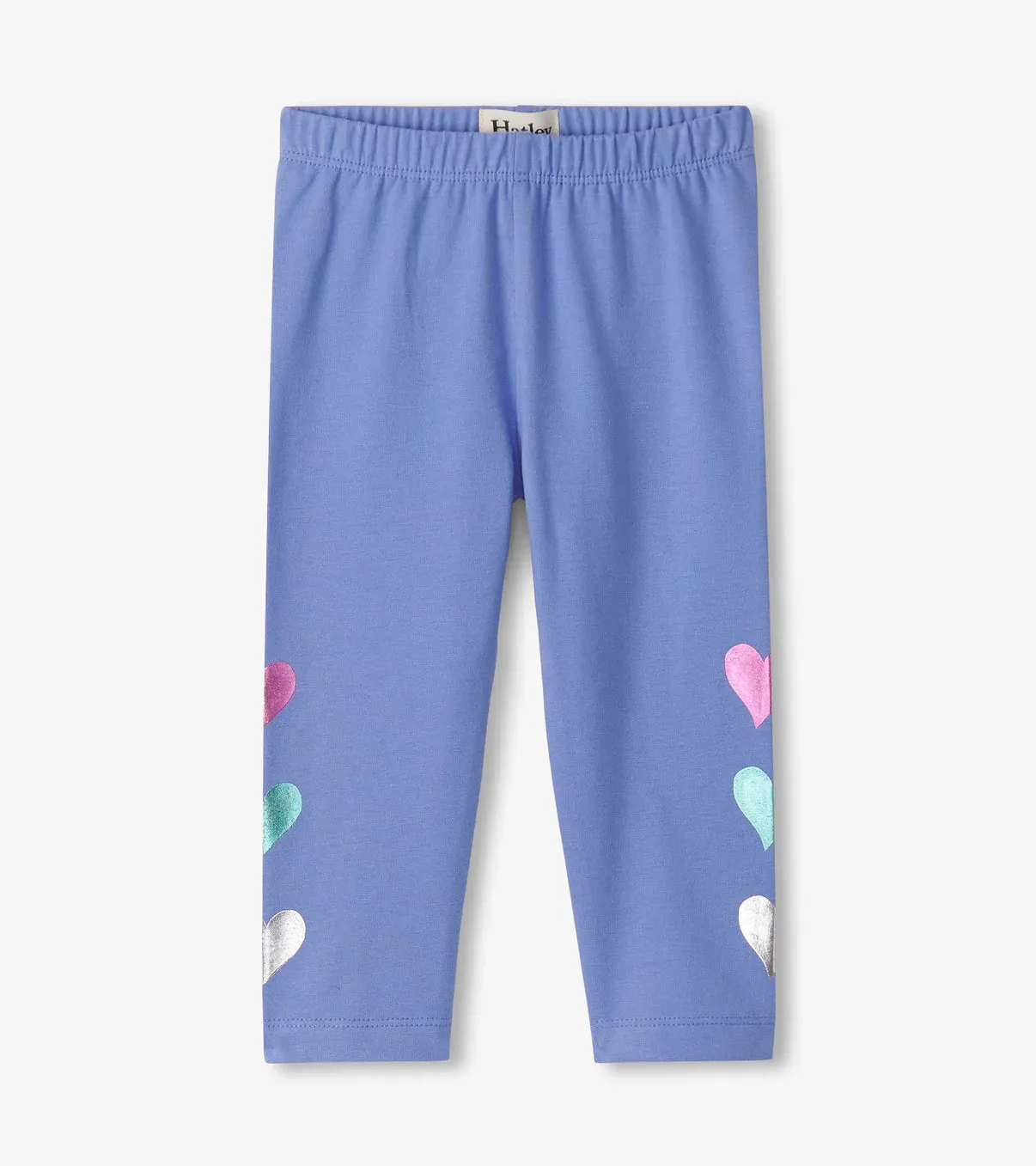 Light Blue Jewel Hearts Detail Leggings