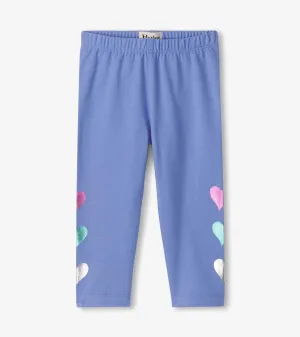 Light Blue Jewel Hearts Detail Leggings