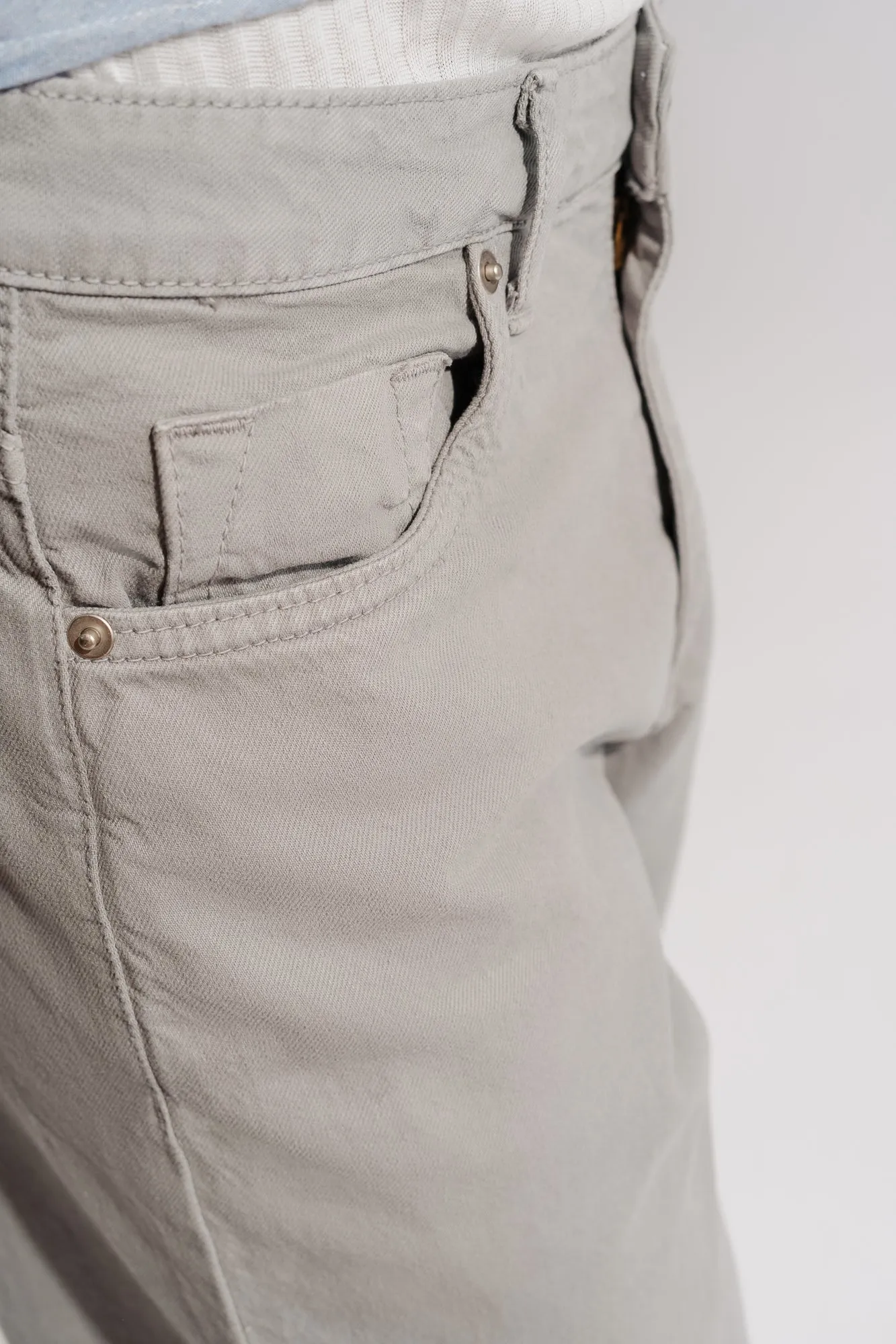 Light Grey Men's Straight Jeans