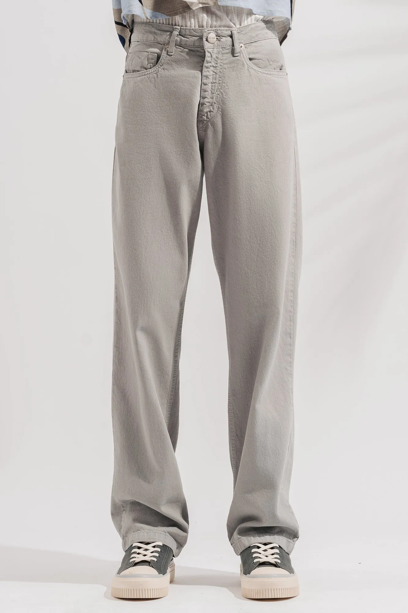 Light Grey Men's Straight Jeans