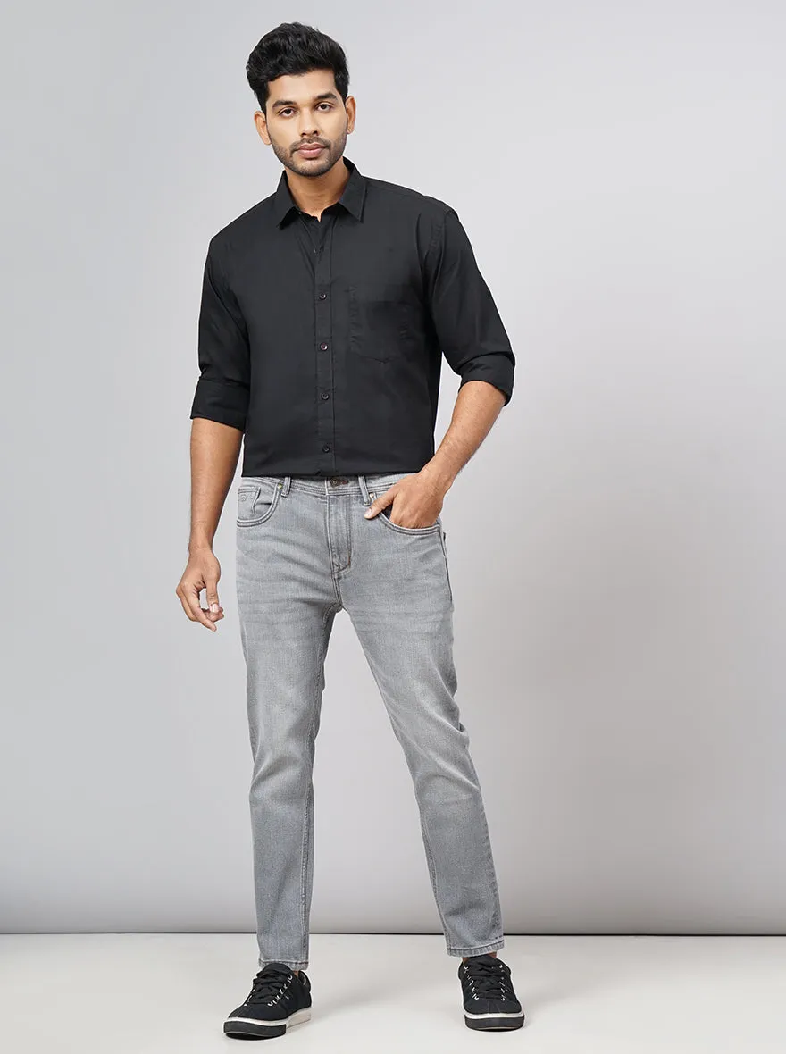 Light Grey Washed Rider Fit Jeans | JadeBlue