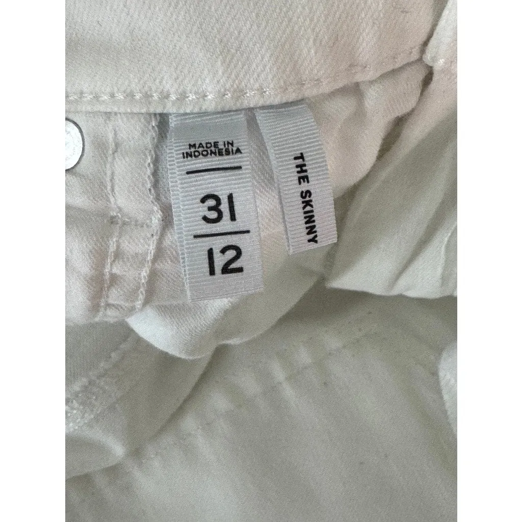 LOFT Women's White The Skinny Modern Denim Five-Pocket Jeans SZ 31