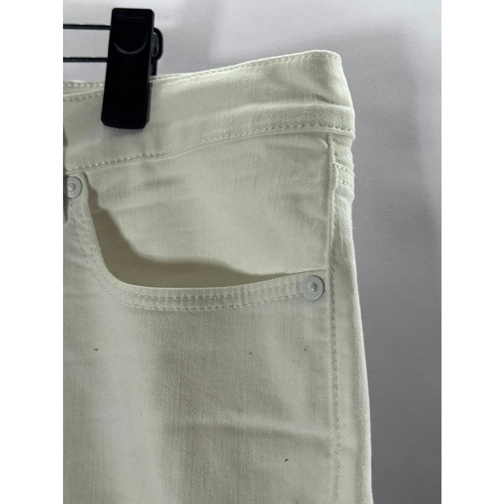LOFT Women's White The Skinny Modern Denim Five-Pocket Jeans SZ 31