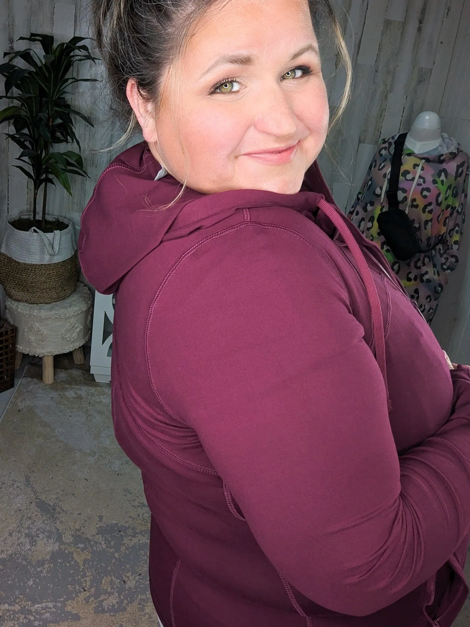 Malia Athletic Fit Full Zip Top w/Hood (5 colors!)