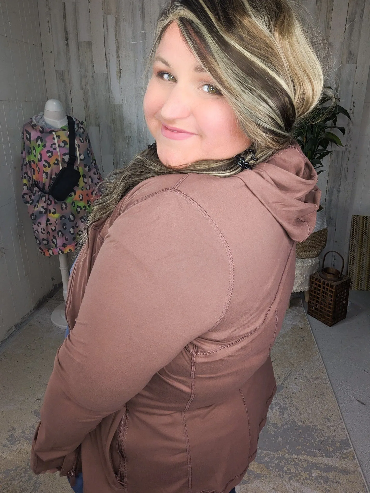 Malia Athletic Fit Full Zip Top w/Hood (5 colors!)