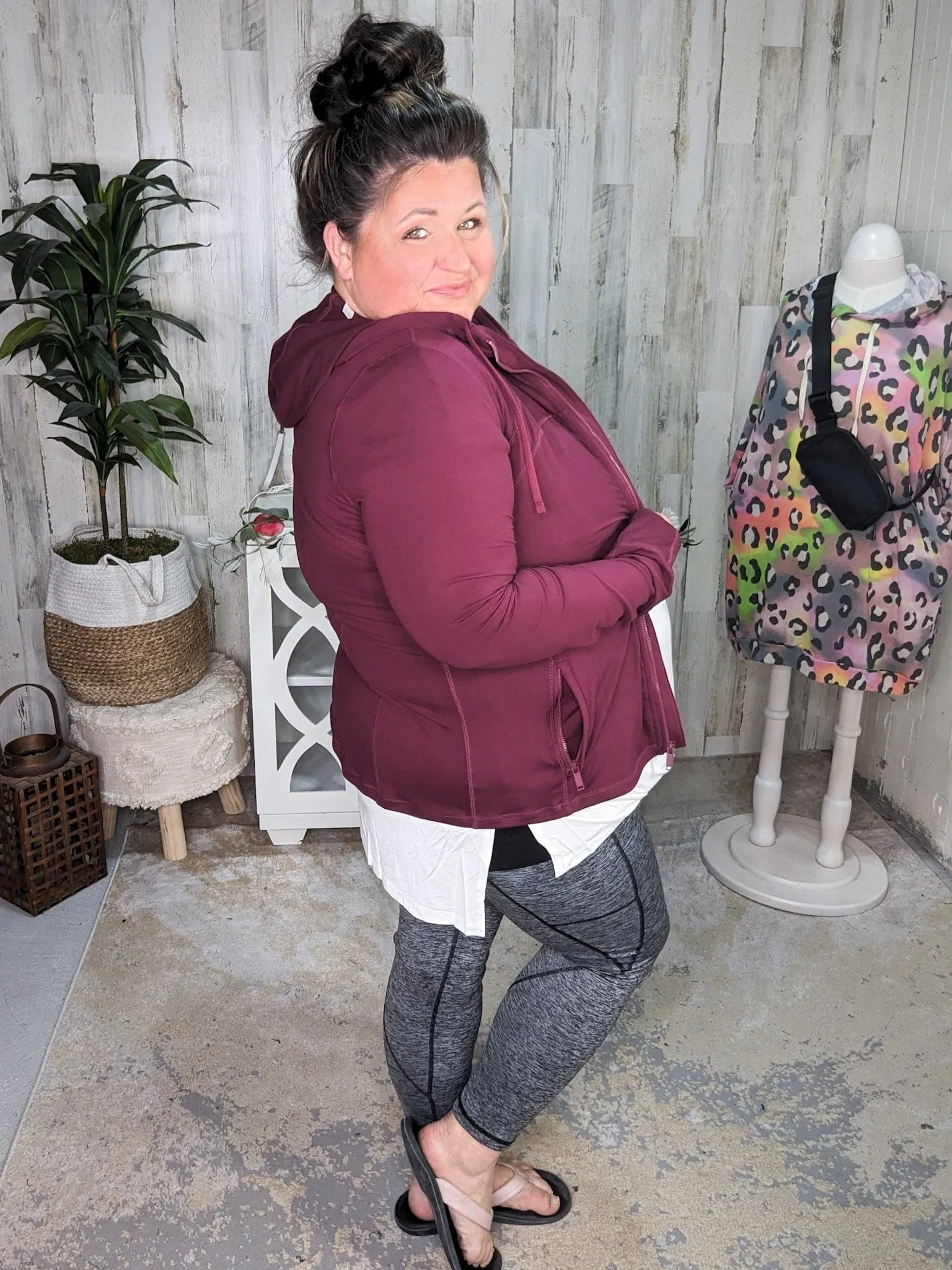 Malia Athletic Fit Full Zip Top w/Hood (5 colors!)