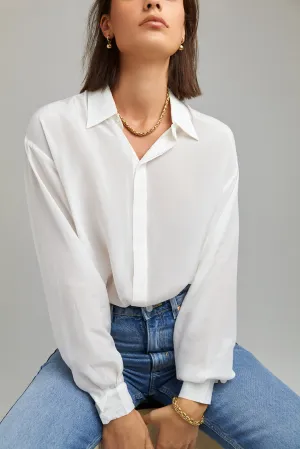 Man Shirt Silk White