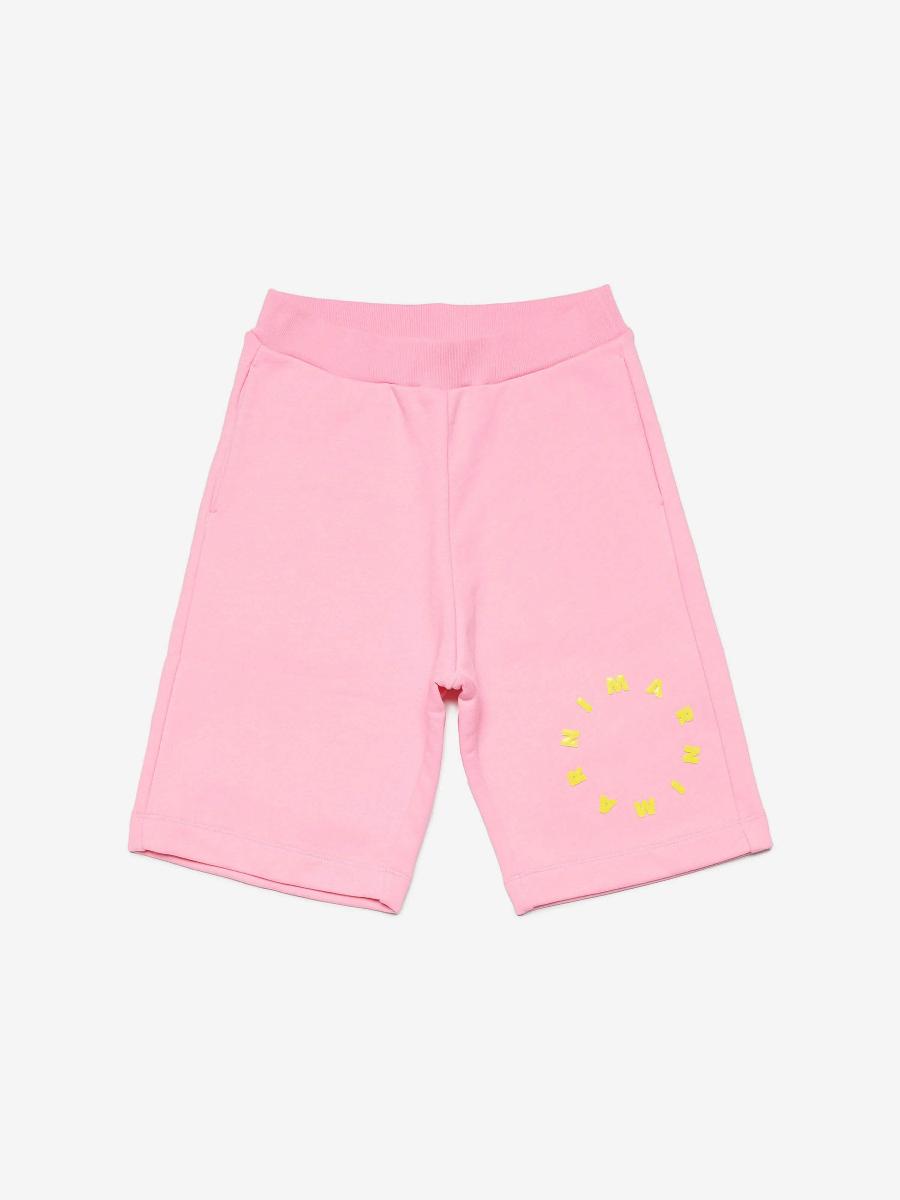 MARNI Kids Round Logo Shorts in Pink
