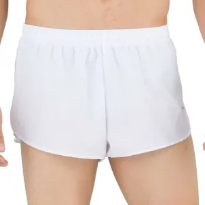 Men's Solid 1" Elite Split Shorts - White