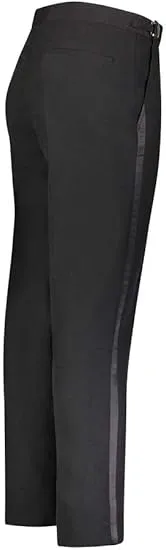 Men's Tuxedo Pants Side Satin Stripe - Pleated Or Flat Front