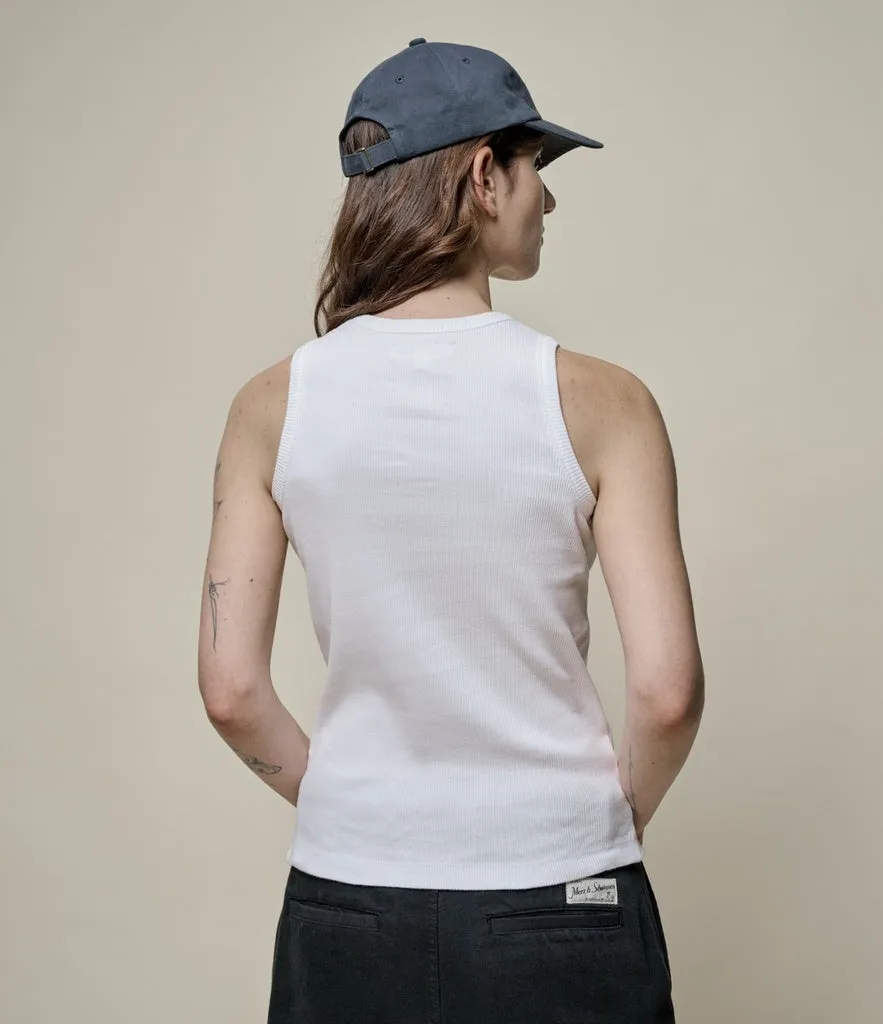 Merz b. Schwanen Ribbed Tanktop - White