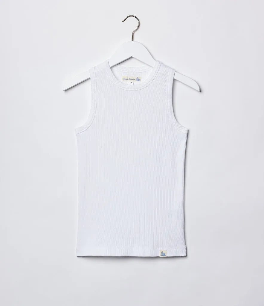 Merz b. Schwanen Ribbed Tanktop - White