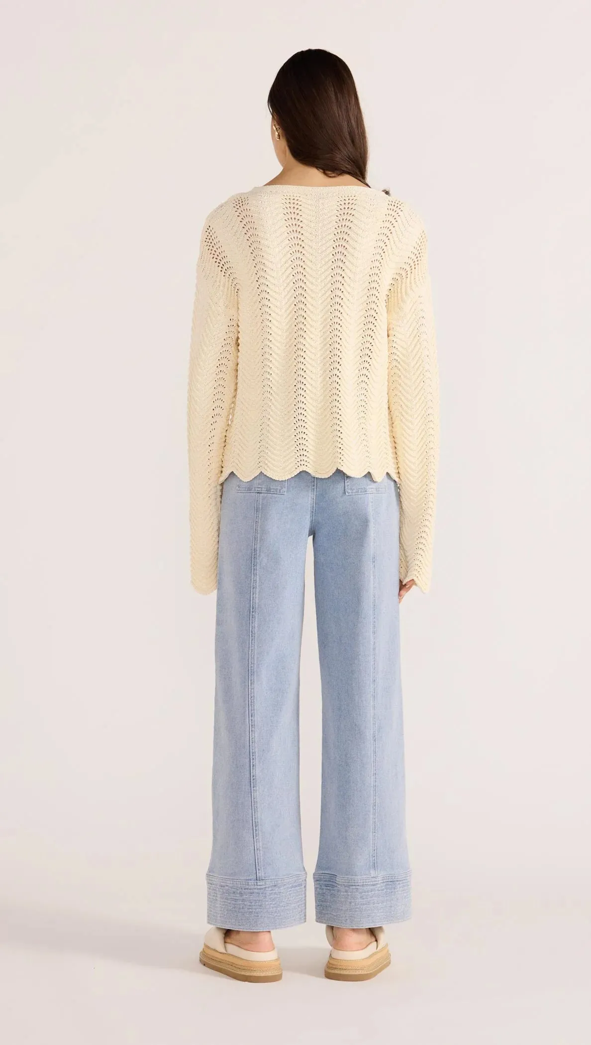 MINKPINK | Brooke Crochet Wave Sweater
