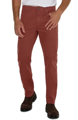Modern Straight Chino Pant in Brick | Liverpool