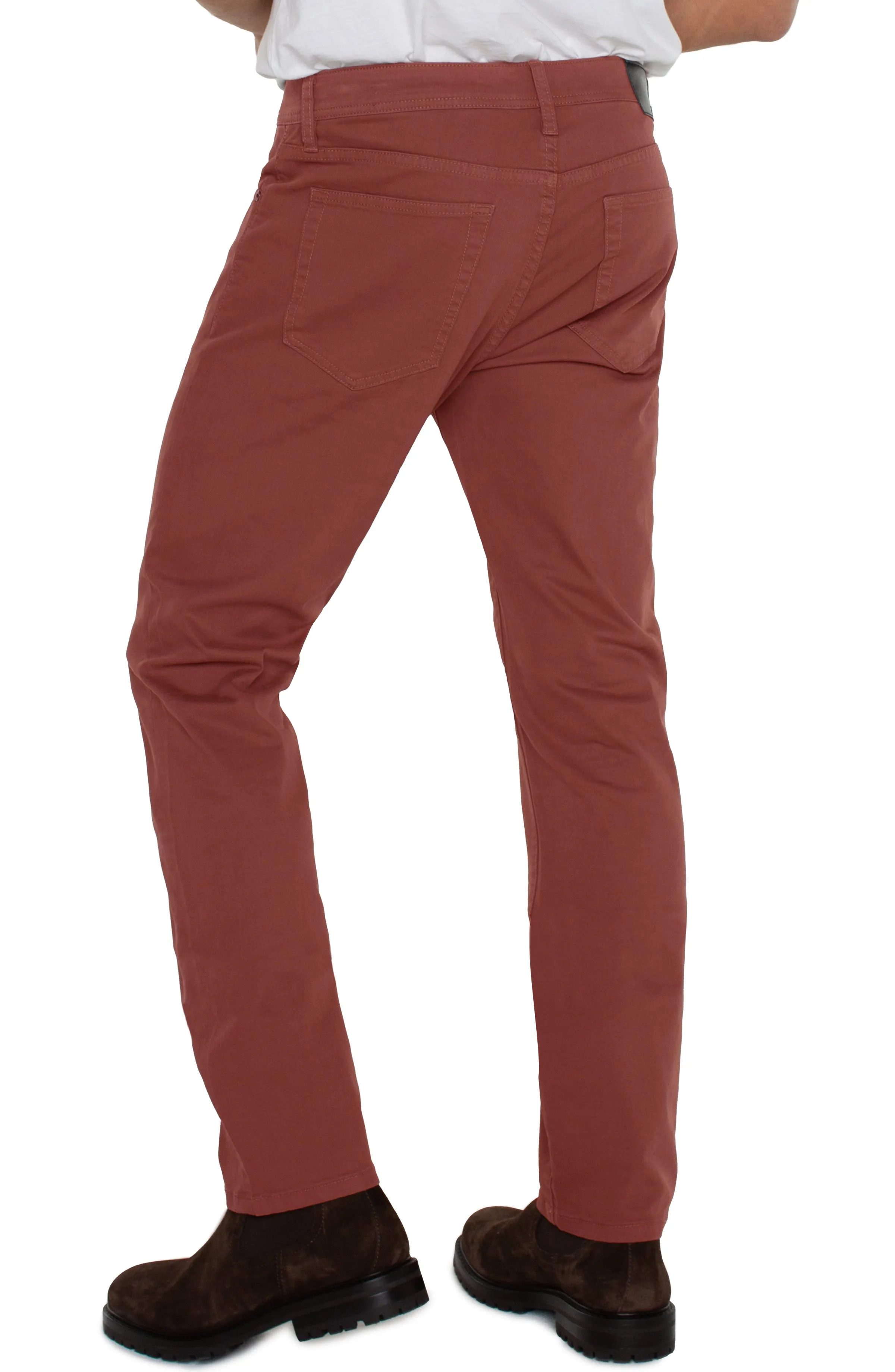 Modern Straight Chino Pant in Brick | Liverpool