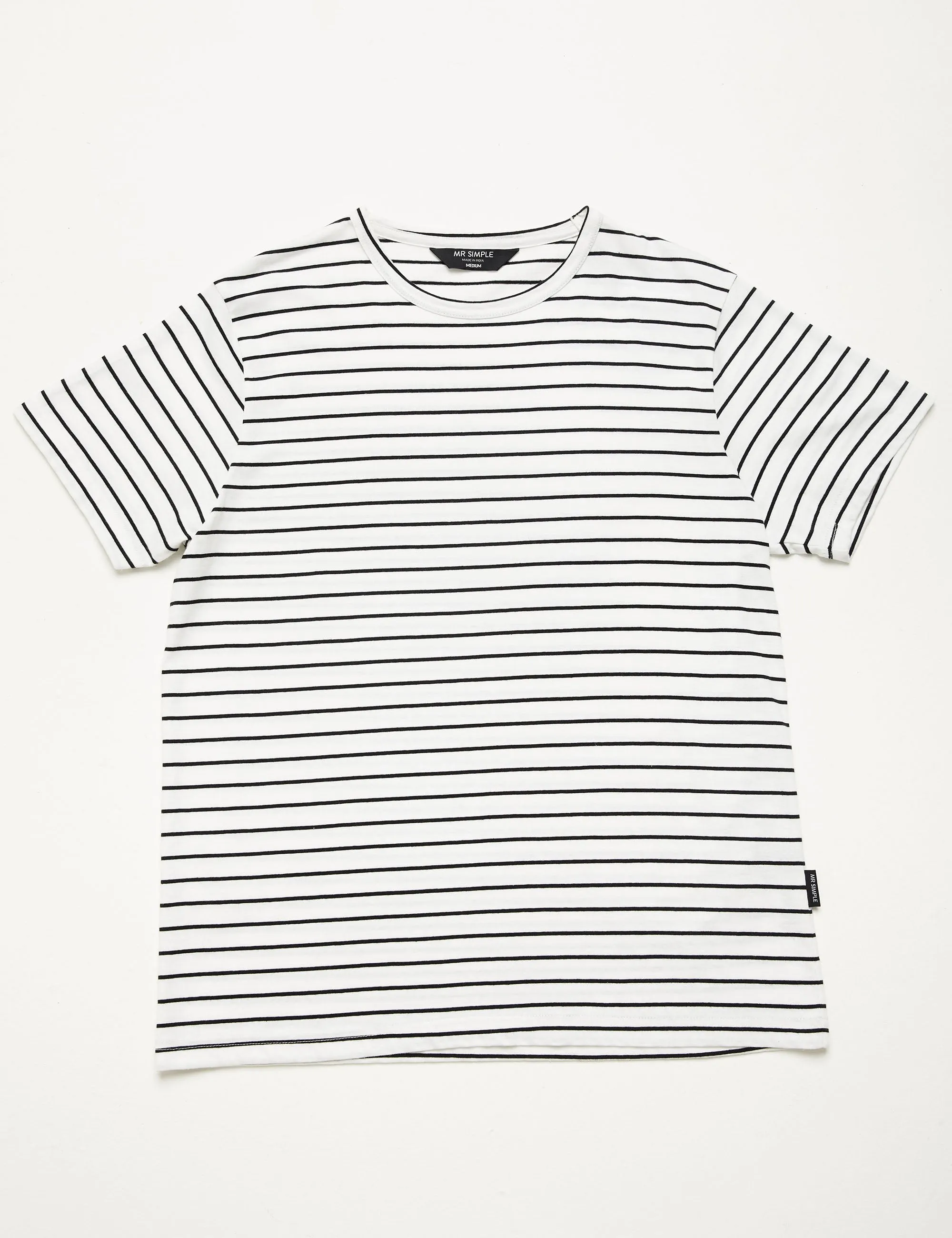 Mr Simple Breton Stripe Tee in Black/White Stripes