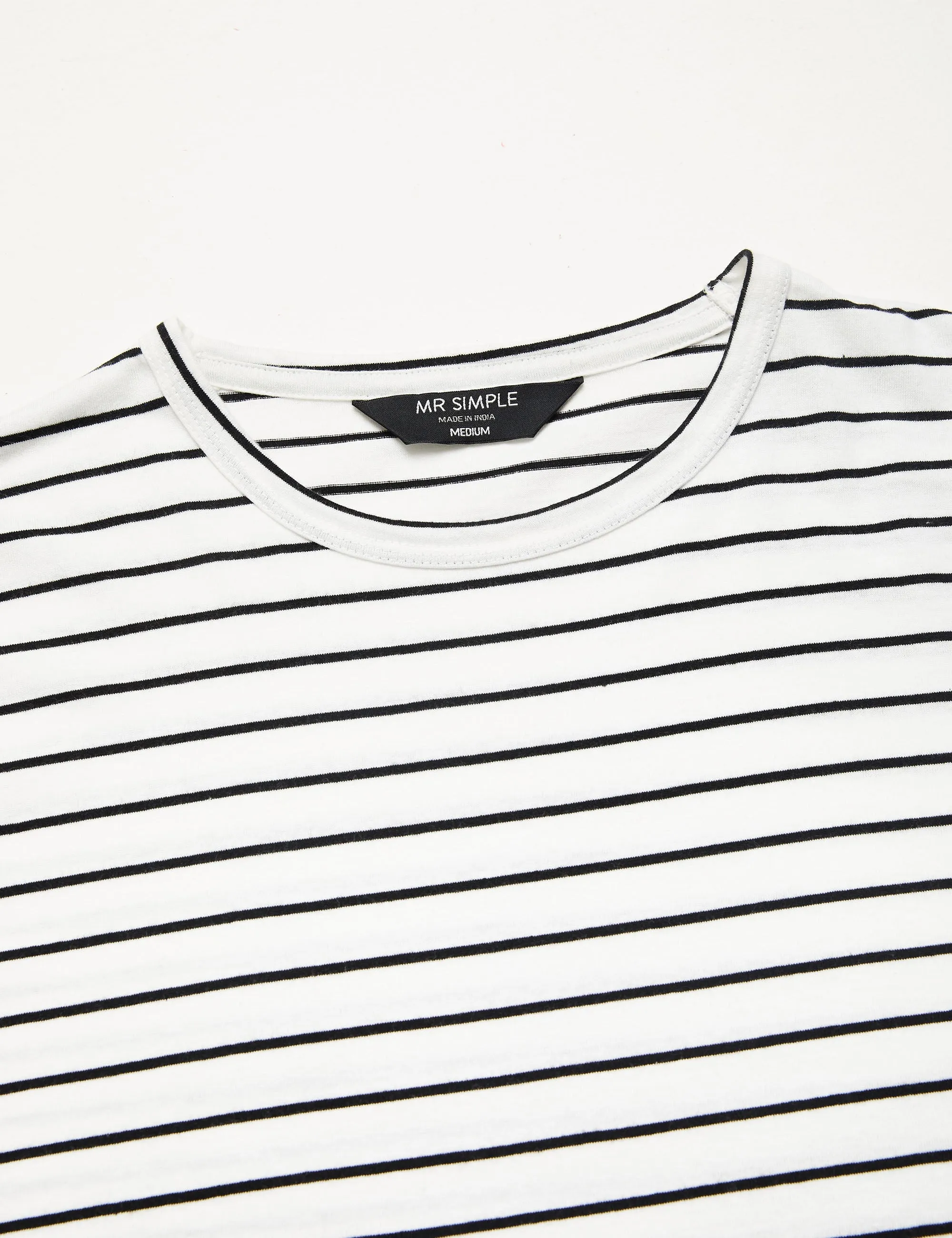 Mr Simple Breton Stripe Tee in Black/White Stripes