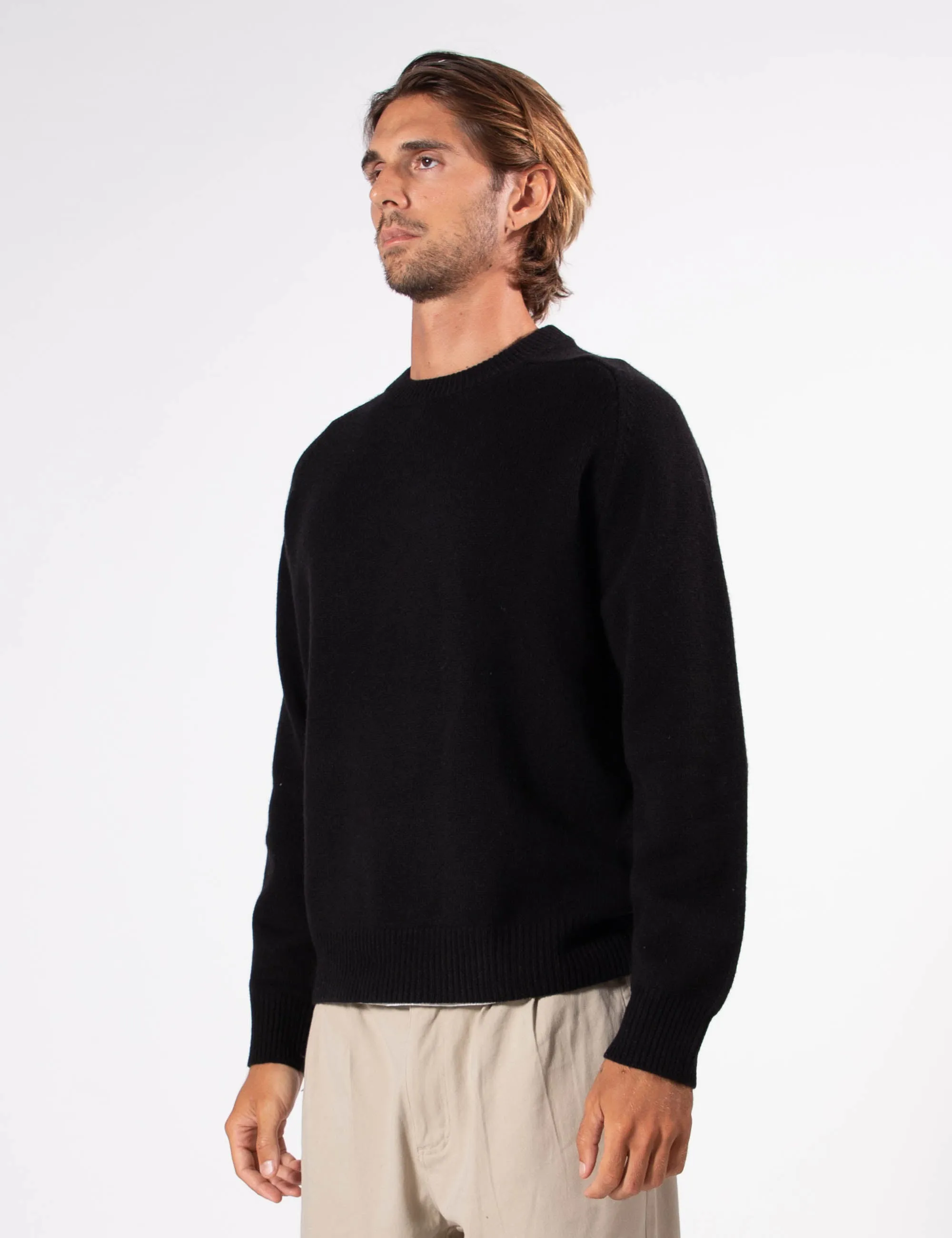 Mr Simple Fred Crewneck Knit in Black