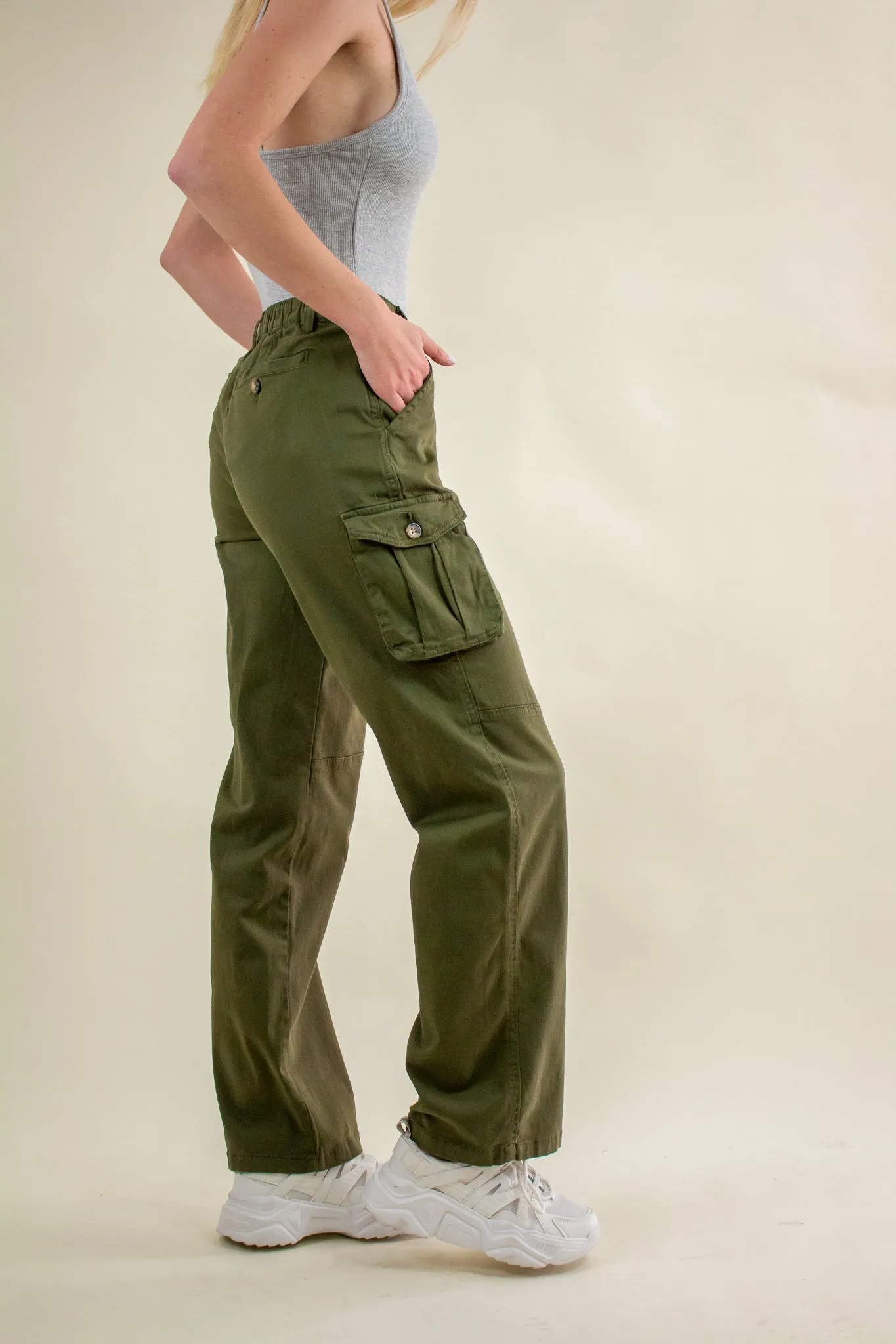 Natalia Cargo Pants Olive