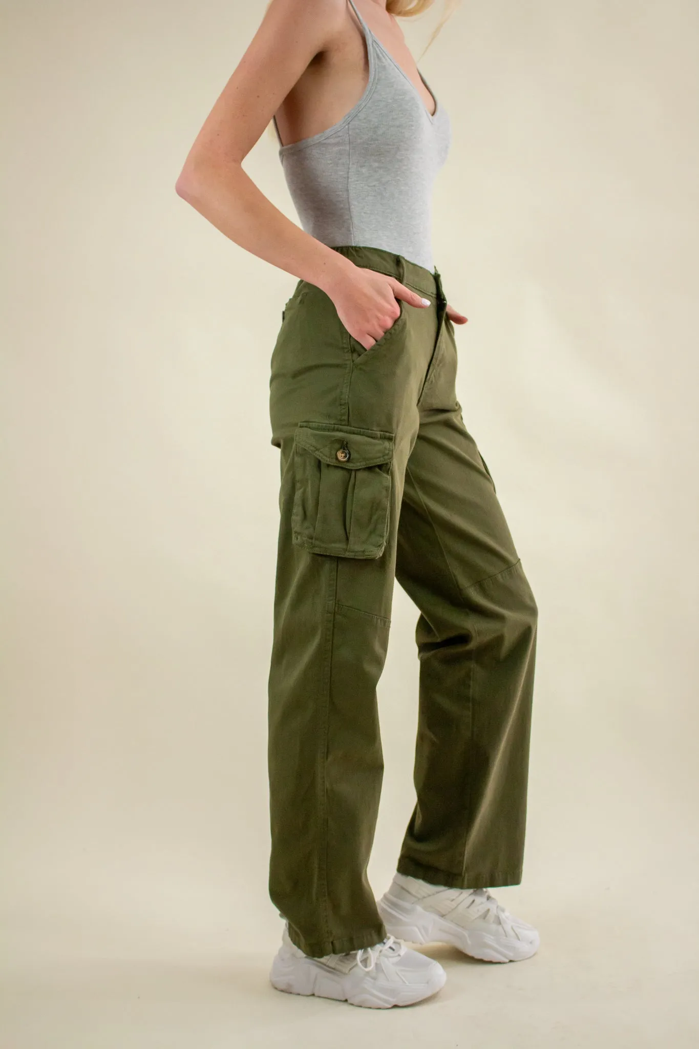 Natalia Cargo Pants Olive