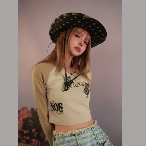 Noe Simple Crop Long Sleeve Top