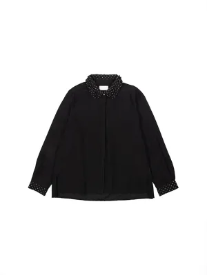 NORAH SUE Cotton Silk Frills Blouse