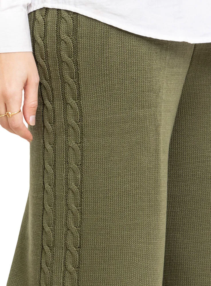 Olive Plexus Knit Pant