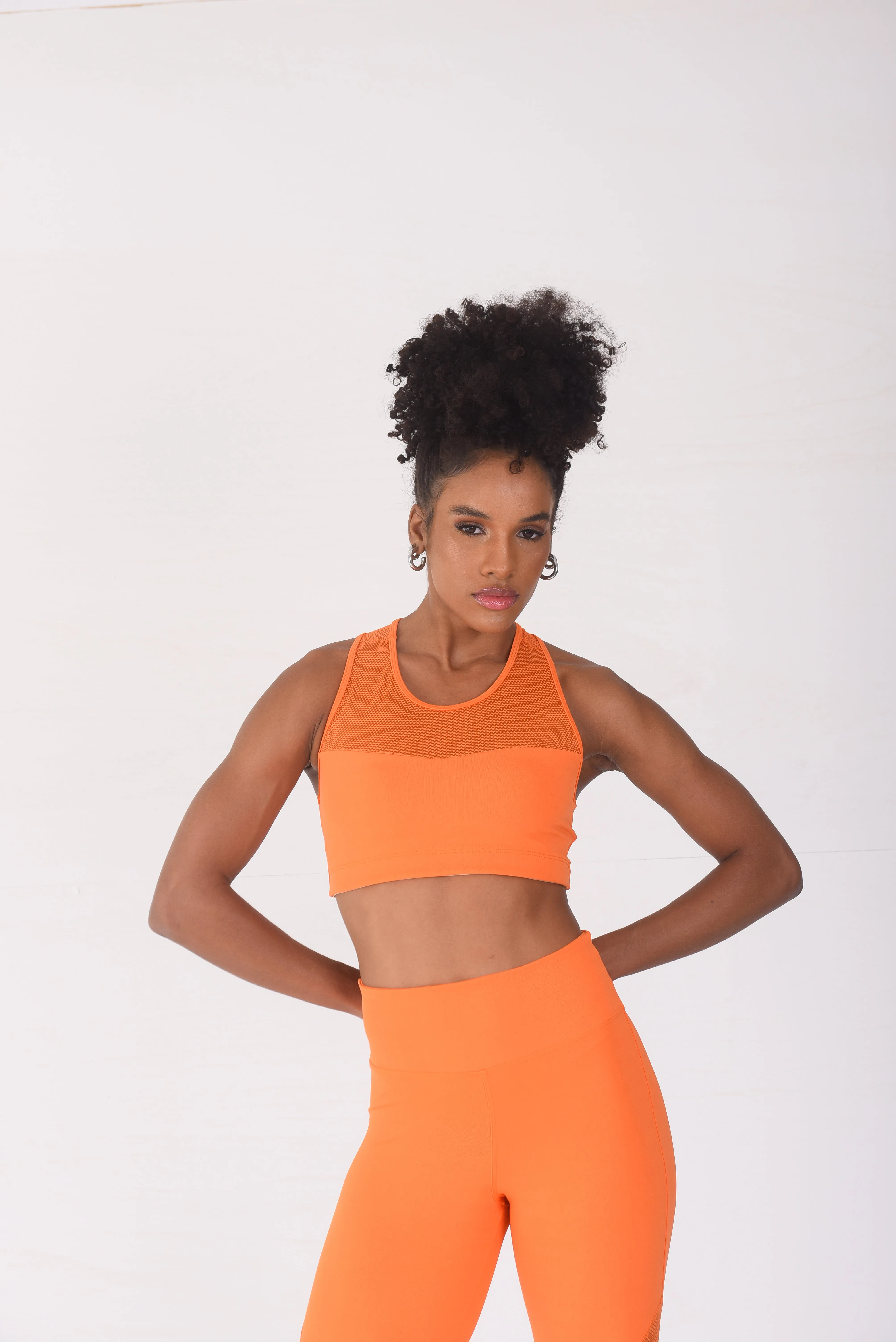 Orange Luxe Mesh Bra