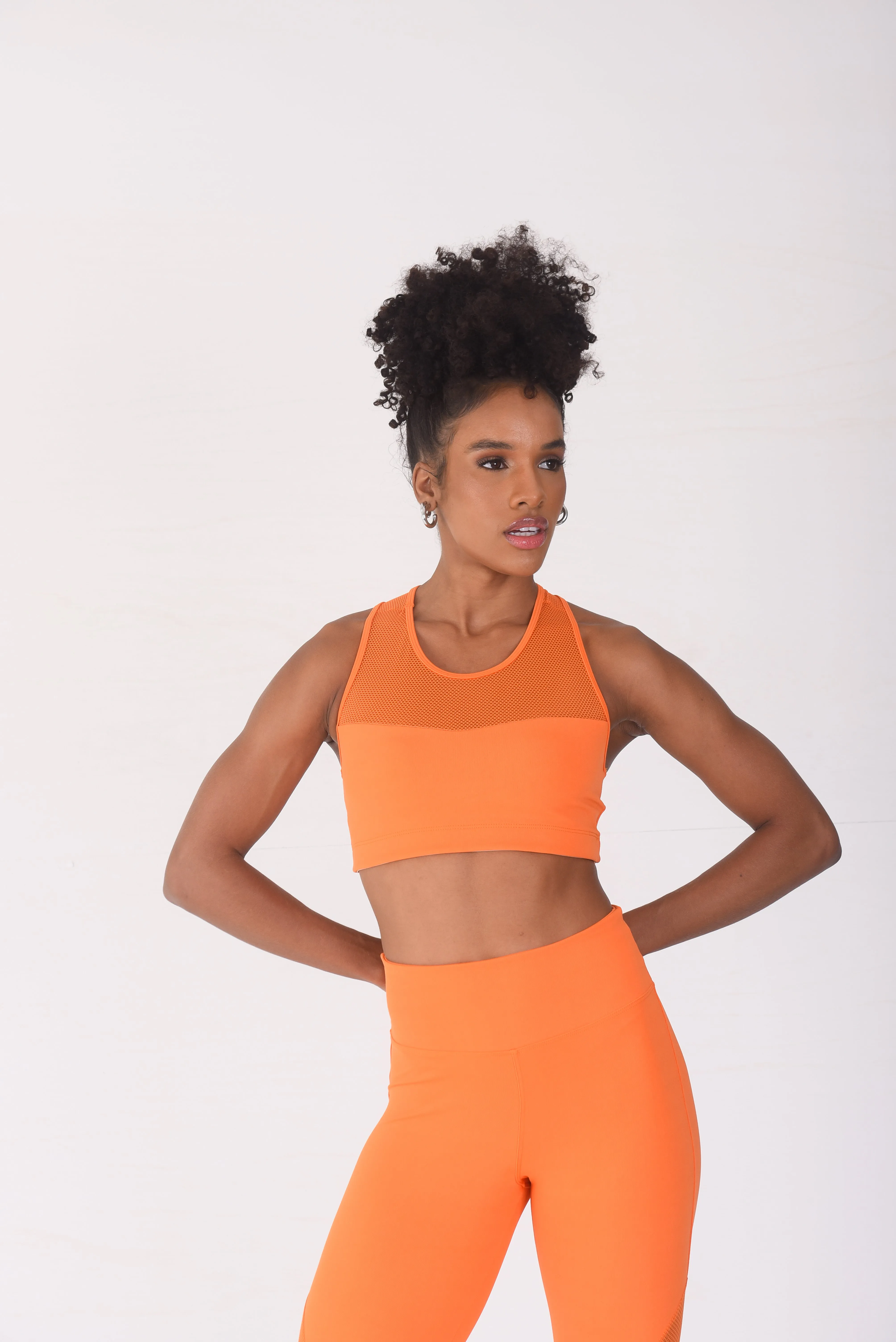 Orange Luxe Mesh Bra