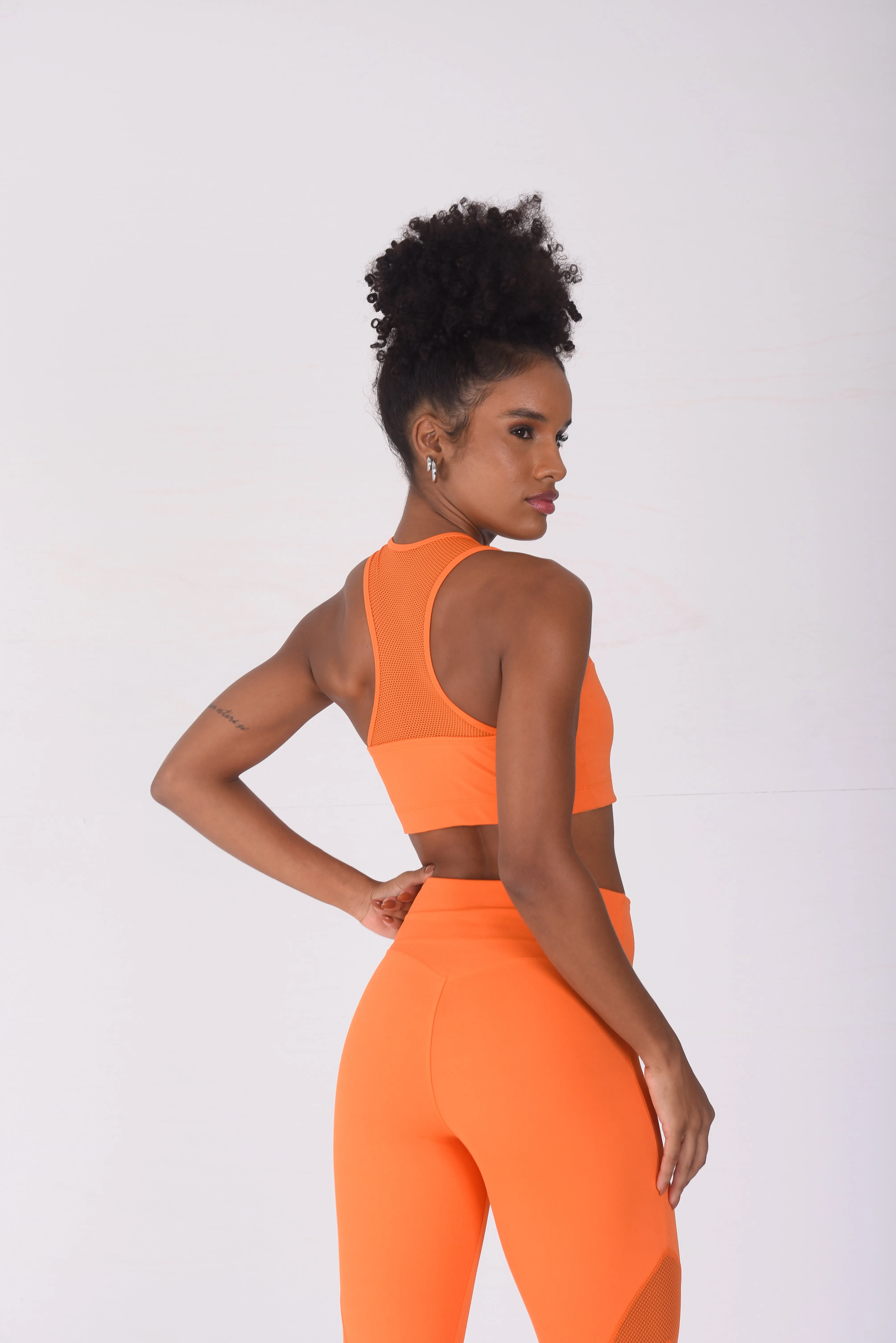 Orange Luxe Mesh Bra