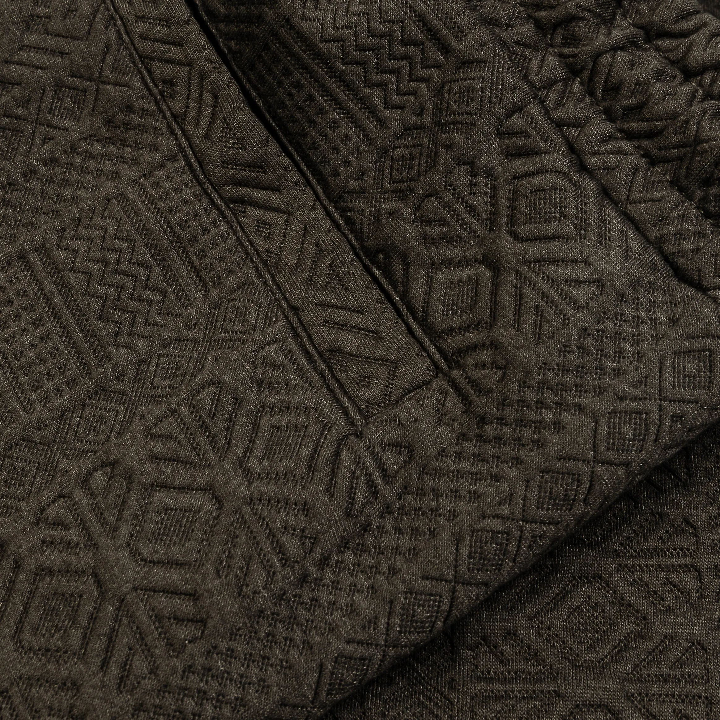 Ornate Jacquard Knit Mens Shorts (Brown)