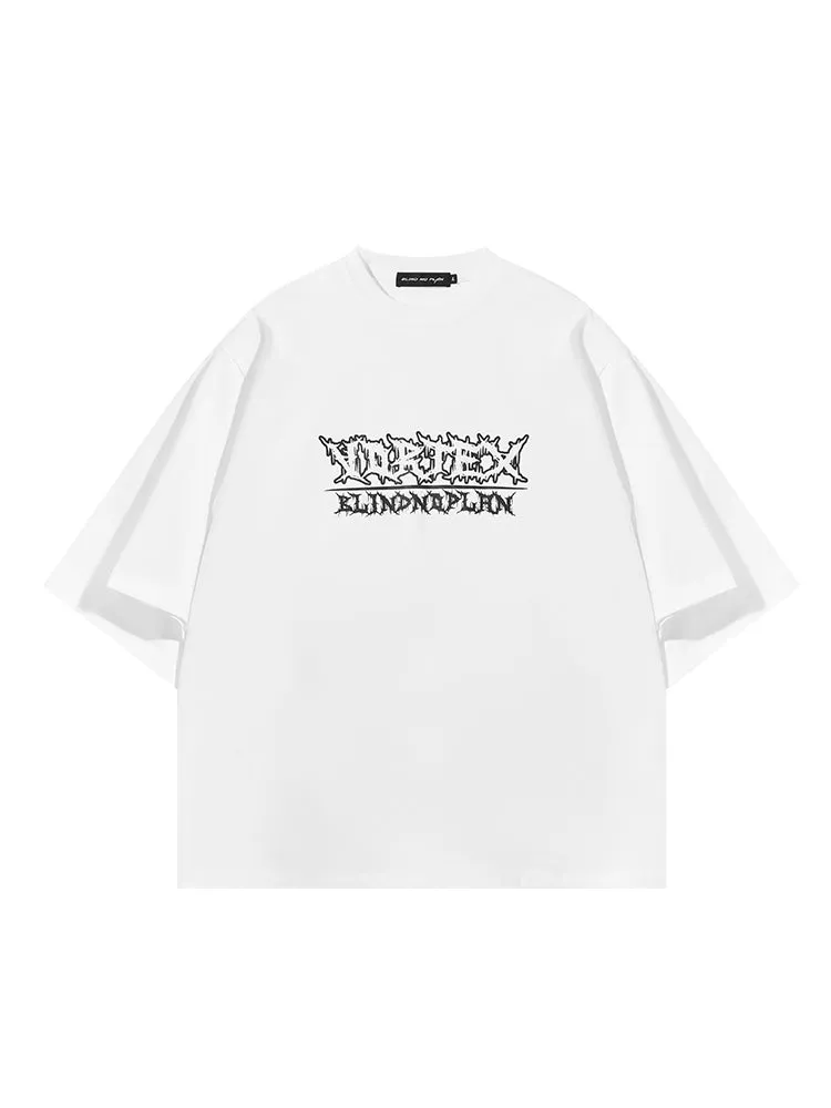 Oversize Casual Simple Print-t-shirt