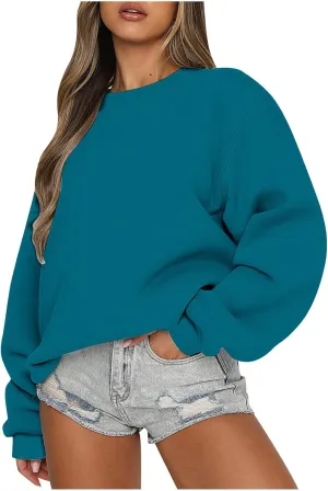 Oversized Sweatshirt For Women Fall Fashion 2023 Long Sleeve Crewneck Pullover Sweatshirts Casual Loose Sweater Tops