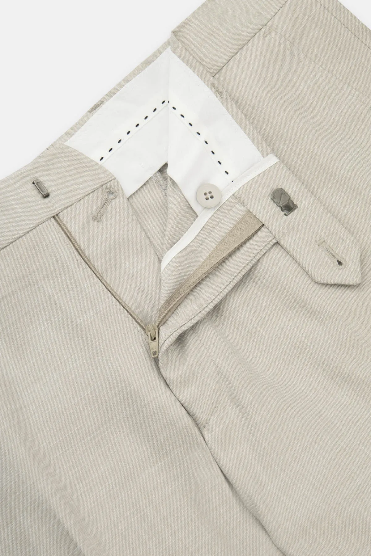 Patterned Light Beige Chino Classic pant