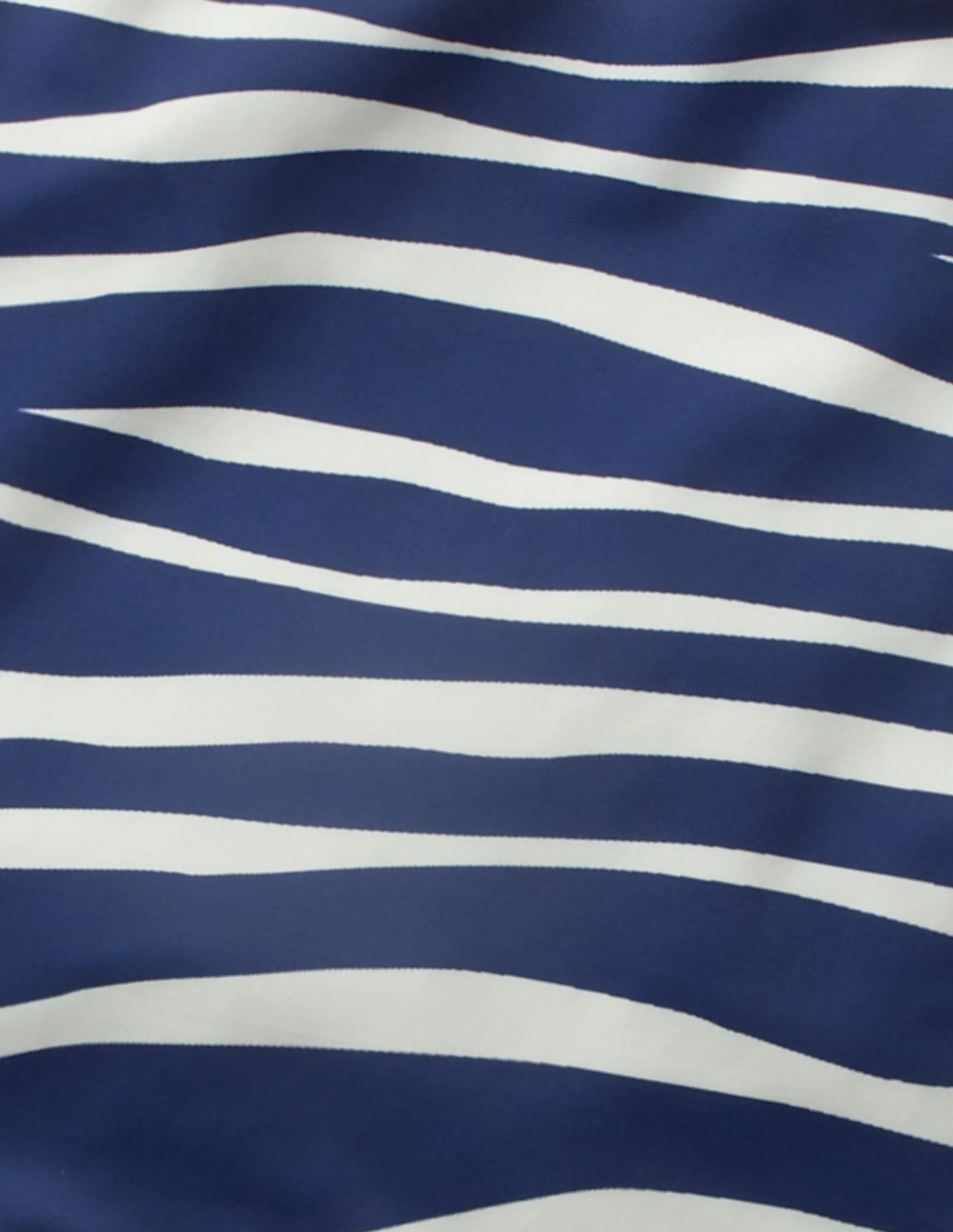 Patterned Tankini Top-Deep Sea Blue Zebra Stripe