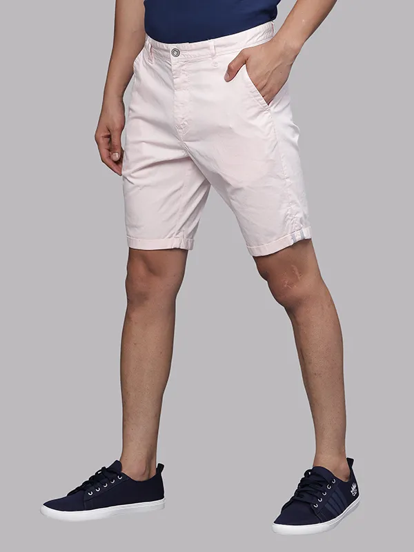 Pink Mist Fold Up Overdyed Chino Shorts