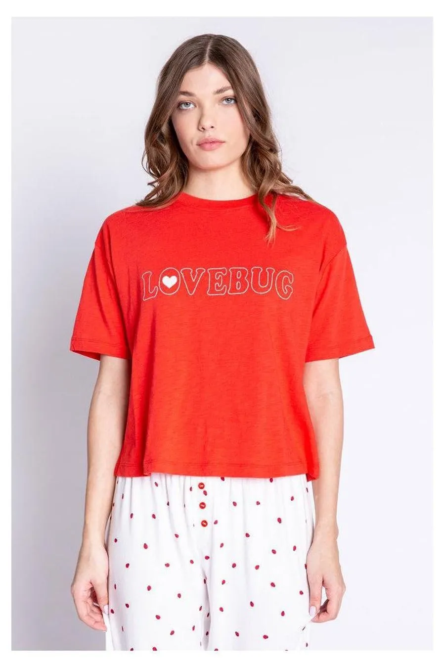 PJ Salvage Lovebug Red Cotton T-Shirt