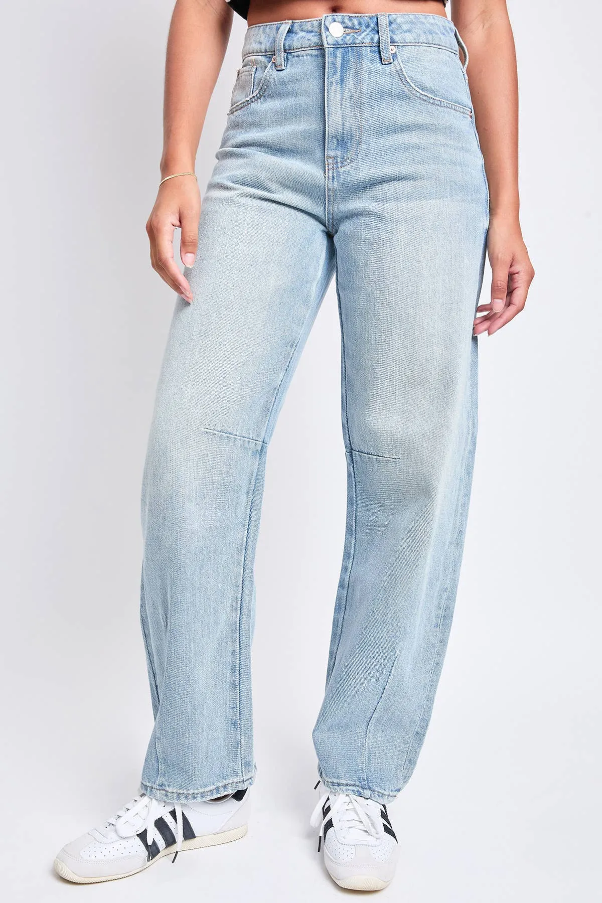 Relaxed Fit Detailed Barrel Rigid Jeans