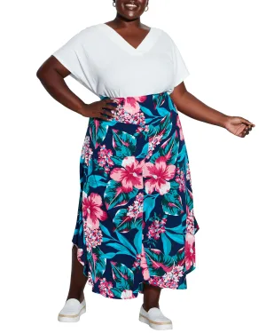 Renee Culotte Pants | Navy / Pink